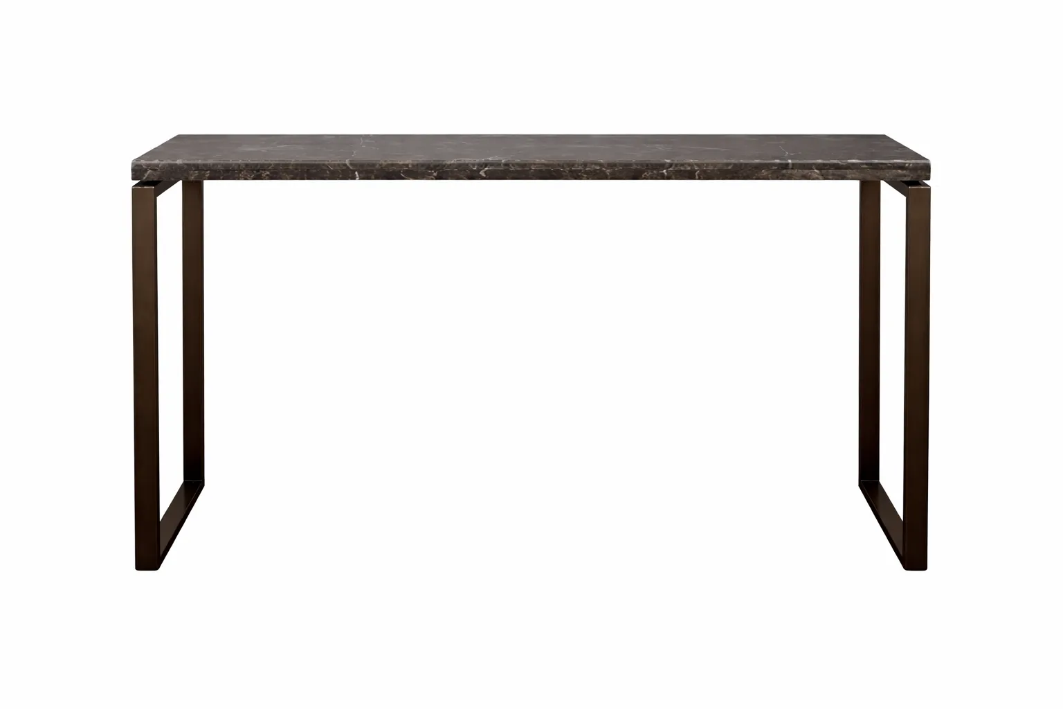 CN 9080 - Console - Elevated Brown Swirl Marble Top on Black Frame 