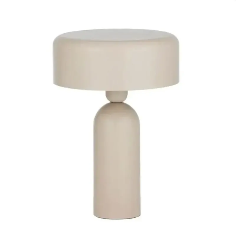 LP 0172 - Table Lamp - Ivory Metal Mushroom Shade 