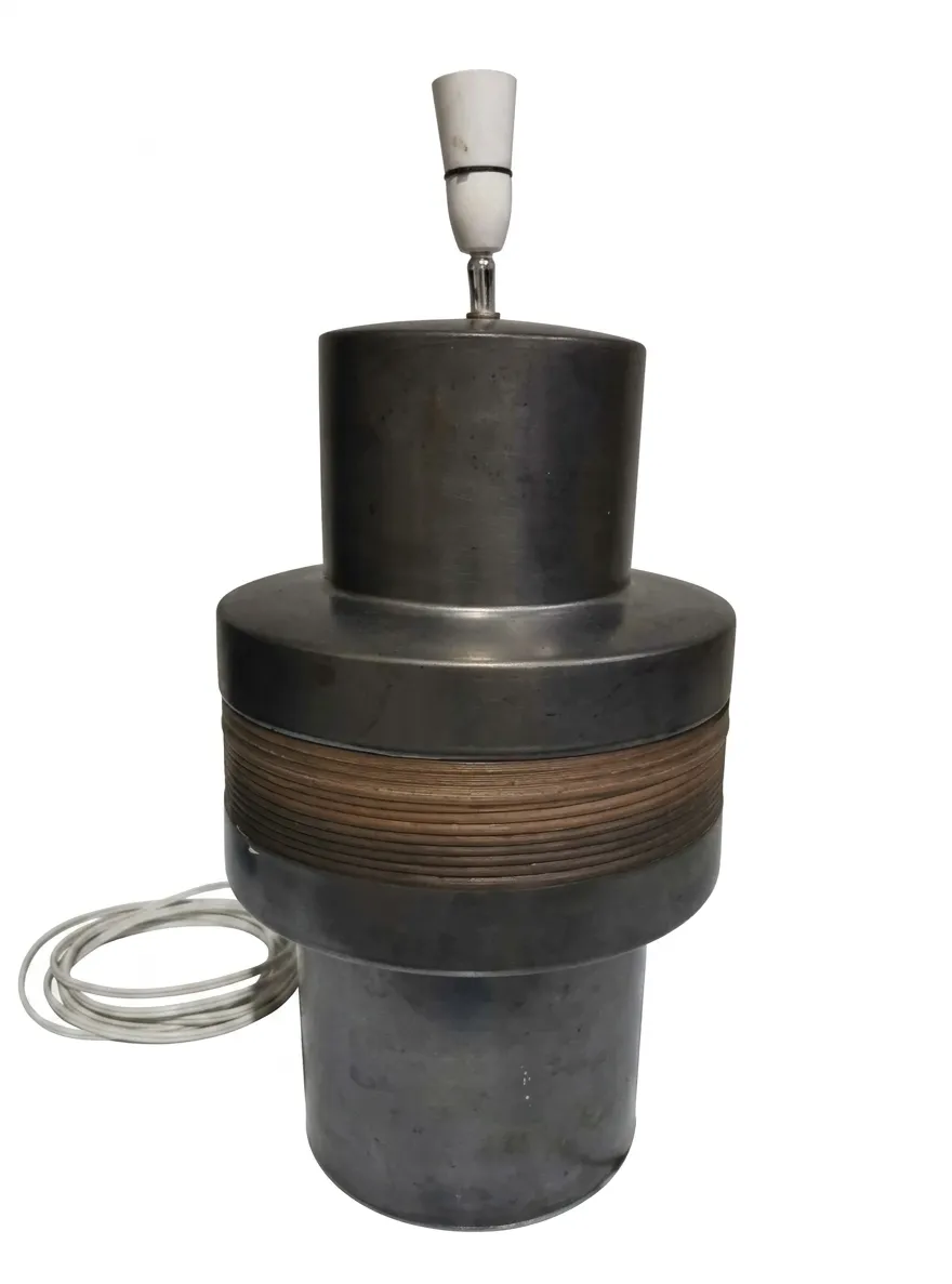 LP 0565 - Table Lamp - Brown and Tan Spin Top Base