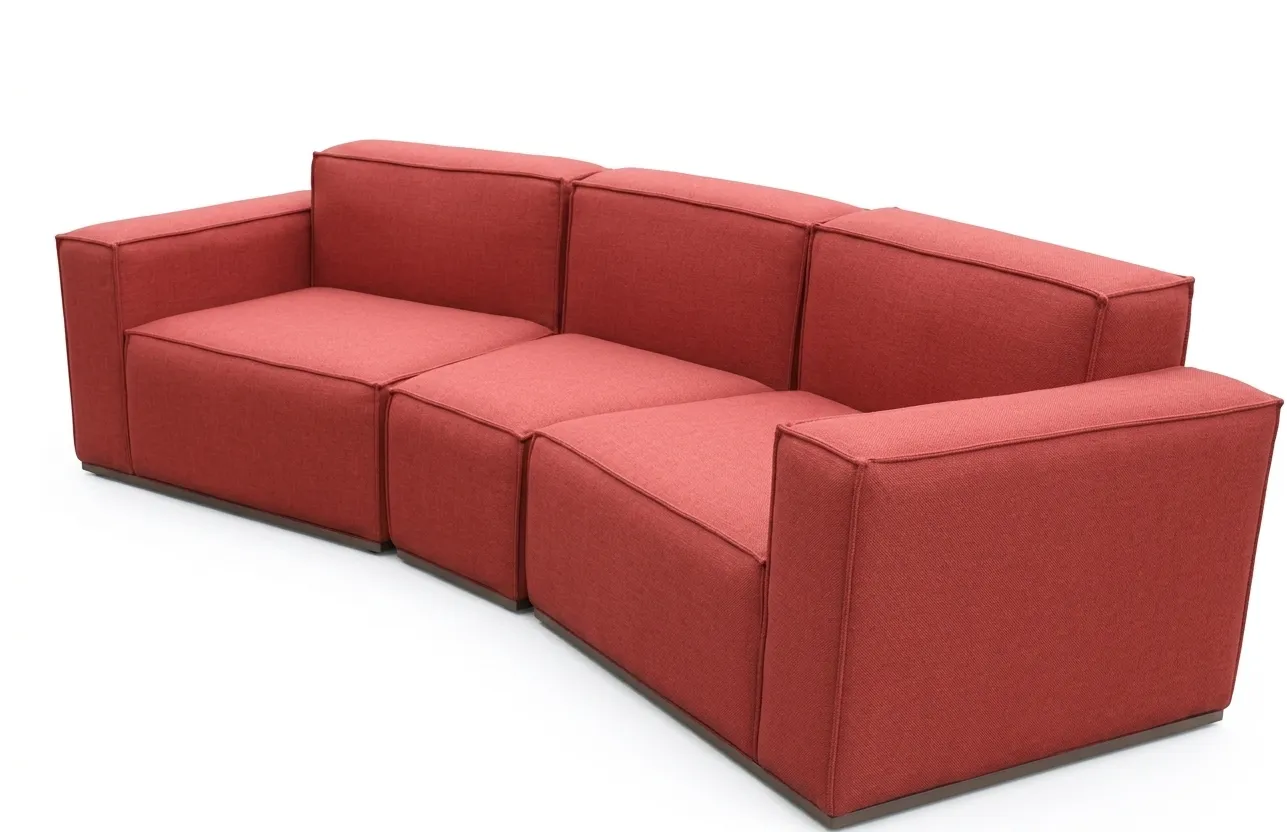 OD SF 0018 - Outdoor Sofa - 3 Seater - Rust Olefin Fabric