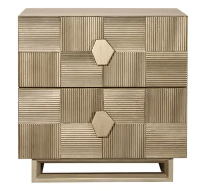 BST 0054 - Alton Bedside Table - Large Antique Gold