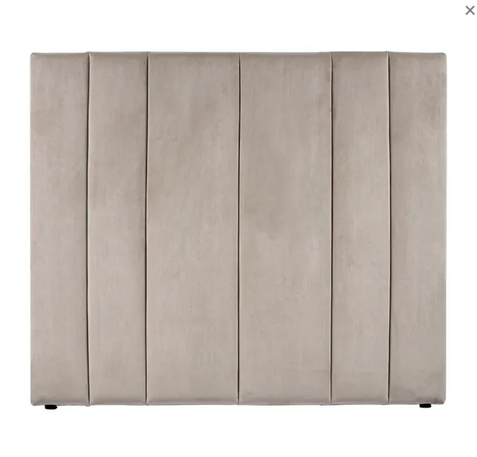 BH 0025 - Queen Bedhead - Soho Nude Velvet Panelled