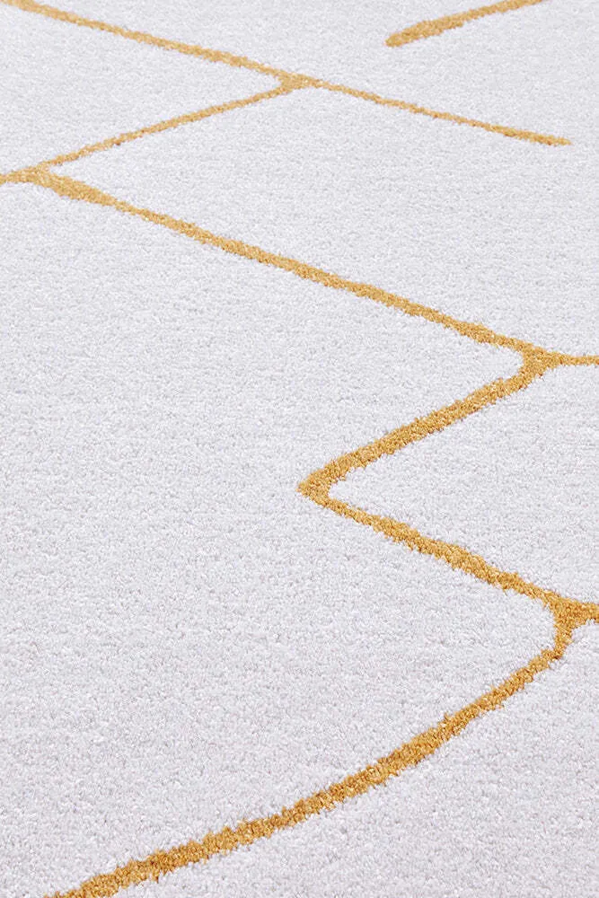 RG 1515 - Rug - Extra Large - Off White Rug with Gold Abstract Pattern (400cm x 300cm)