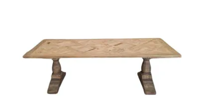DT 7079 - Dining Table - Timeless Timber Diamond Patterned Top