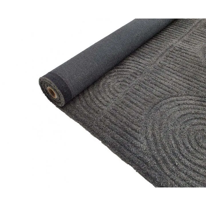 RG 6652 - Rug - Extra Large - Charcoal Hand Tufted with Halo Patterns (280cm x 380cm)