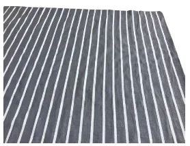 RG 8031 - Rug - Medium - Grey & White Striped Wool (200cm x 300cm)