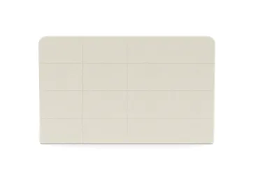 BH 0081 - King Bedhead - White Linen with Panelled Stitch Pattern