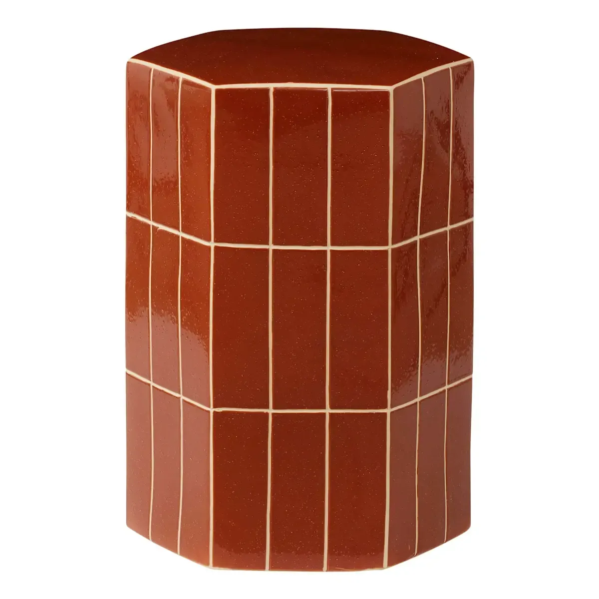 ST 0051 - Side Table -  Seidler Ceramic Tile Rust