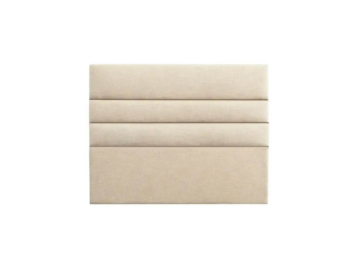 BH 5008 - Double Bedhead - Beige Fabric Panelled Detailing