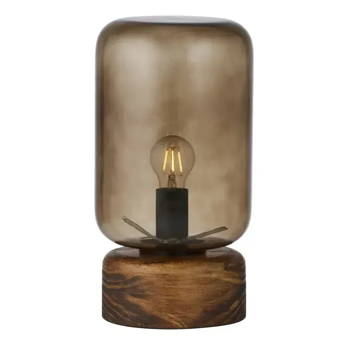 LP 0045 - Table Lamp - Rene Wood/Glass in Brown