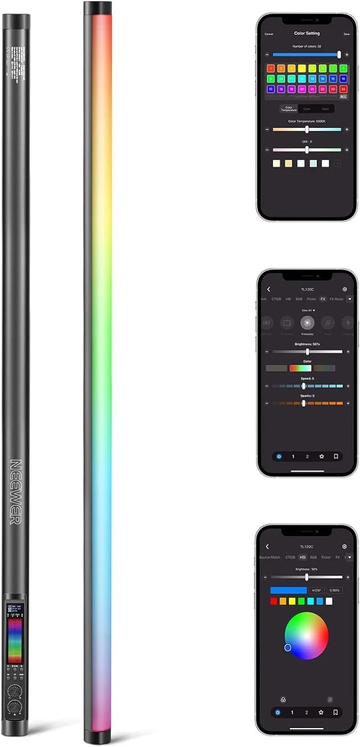 TUBOS RGB PAVOTUBE T8 - 7X RGB 120cm (sin tripode)