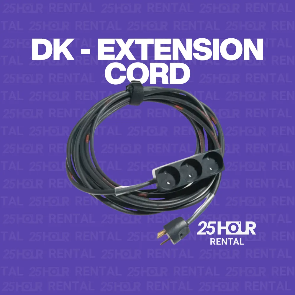 DK - Extension cord - 3 Socket outlets - MULTIPLE LENGHTS