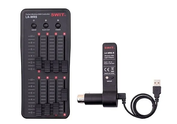 SWIT LA-WR8 8-CH POCKET WIRELESS DMX CONTROLLER KIT 1 TX & 3 RX