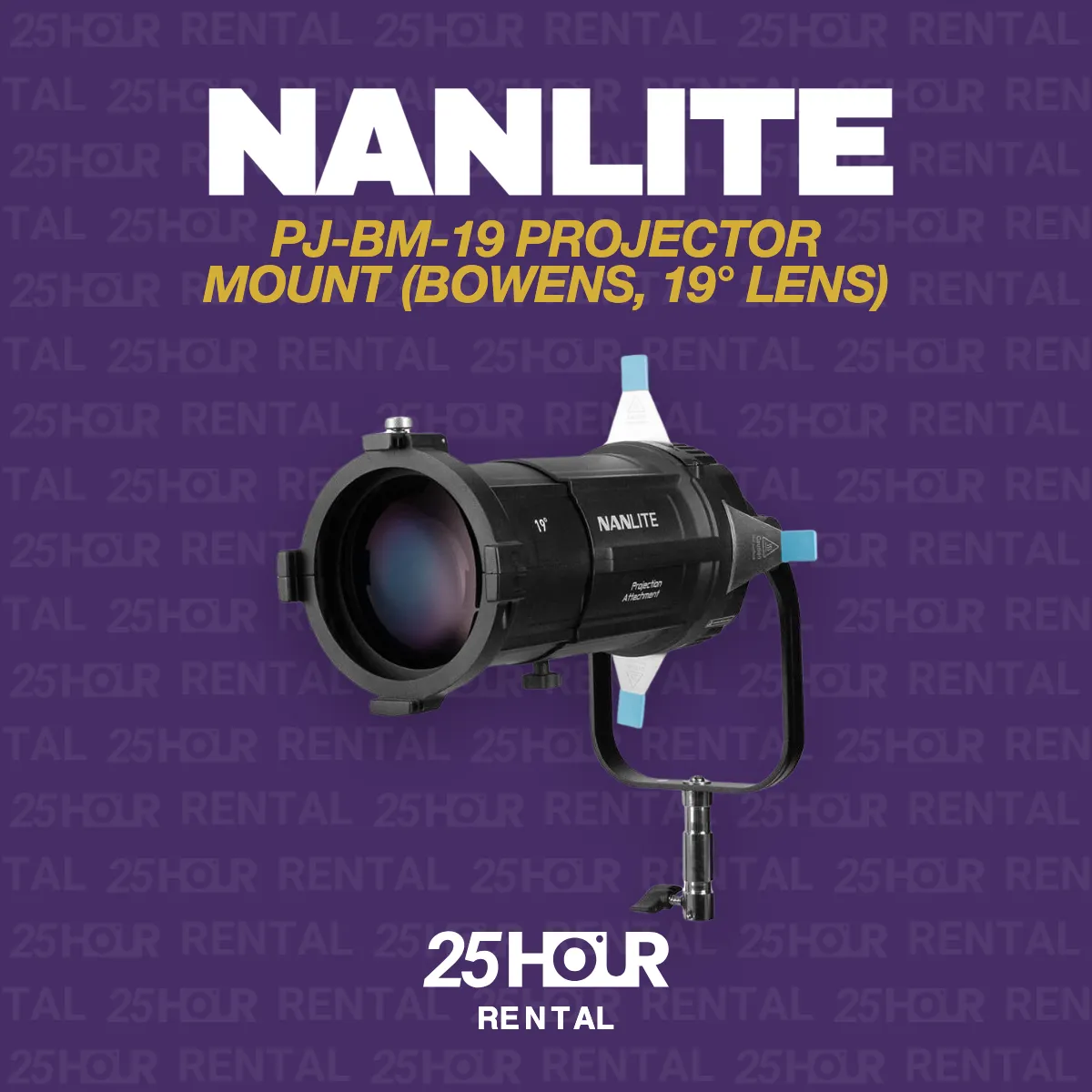 NANLITE PJ-BM-19 PROJECTOR MOUNT FOR BOWENS MOUNT W/19° LENS