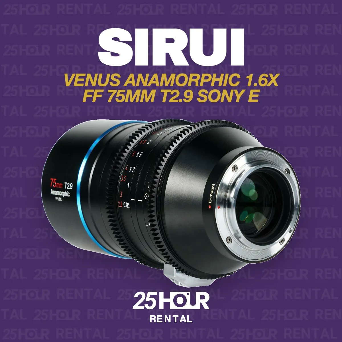 SIRUI VENUS ANAMORPHIC 1,6x - FF 75MM T2.9 SONY E-MOUNT