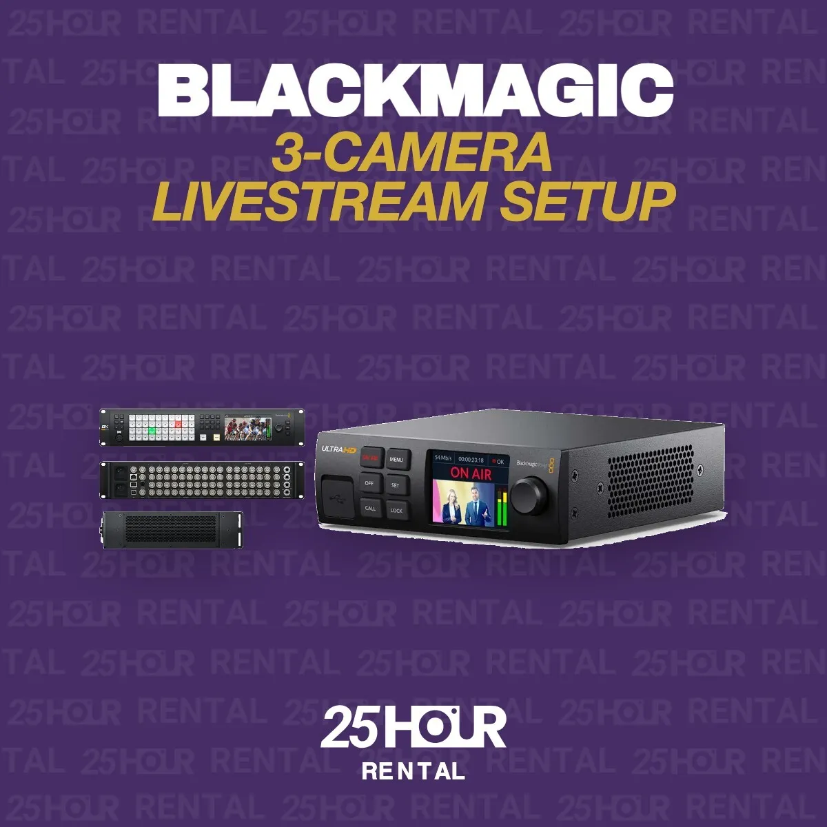 Live-streaming three camera set-up