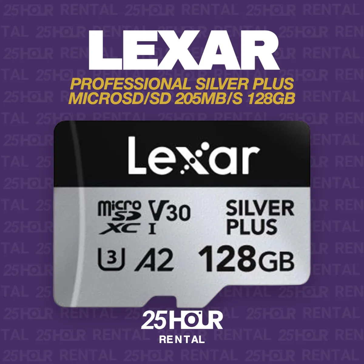 Lexar Professional Silver Plus MicroSD/SD - 205MB/s - 128GB
