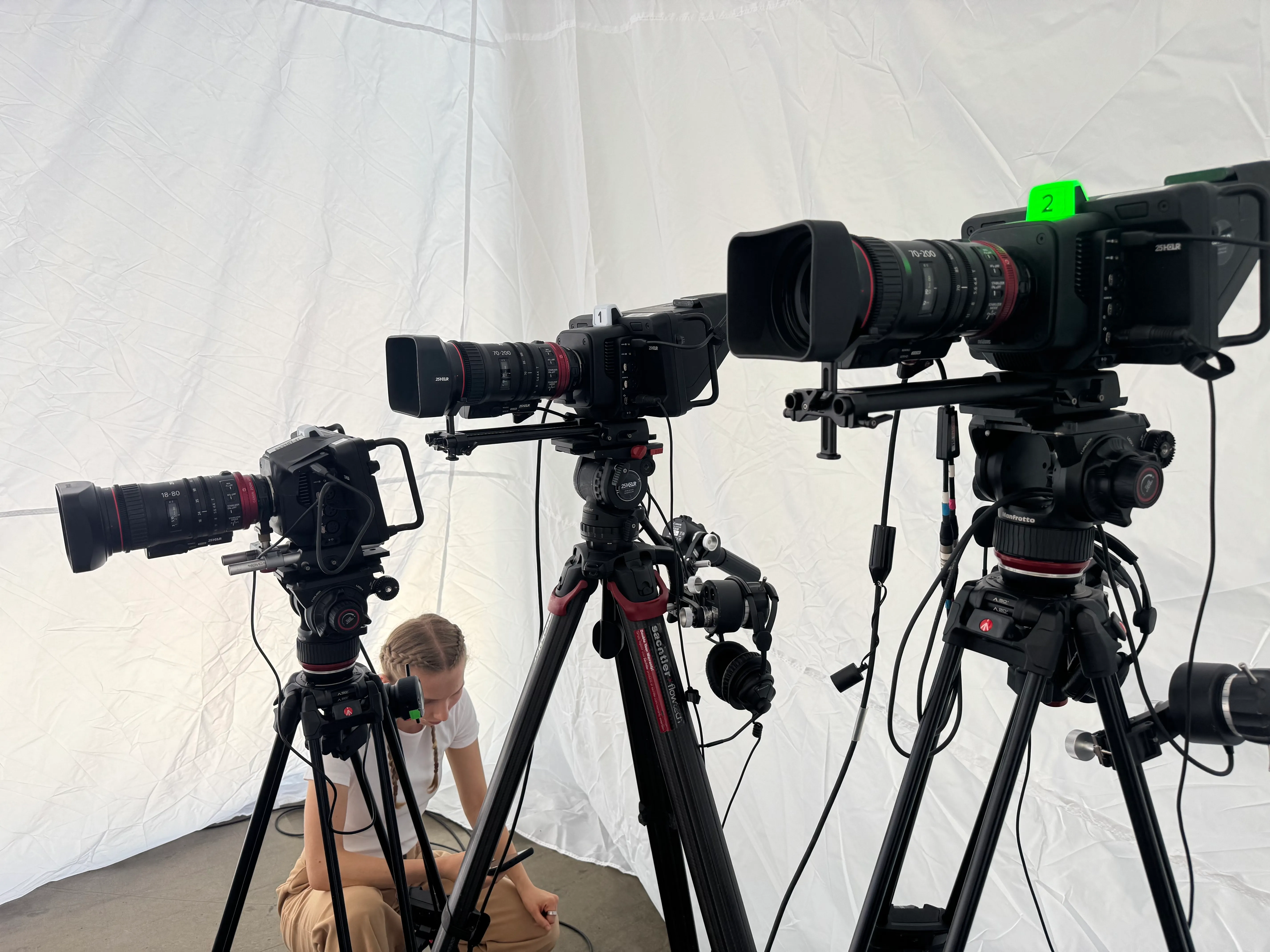 Live-streaming three camera set-up