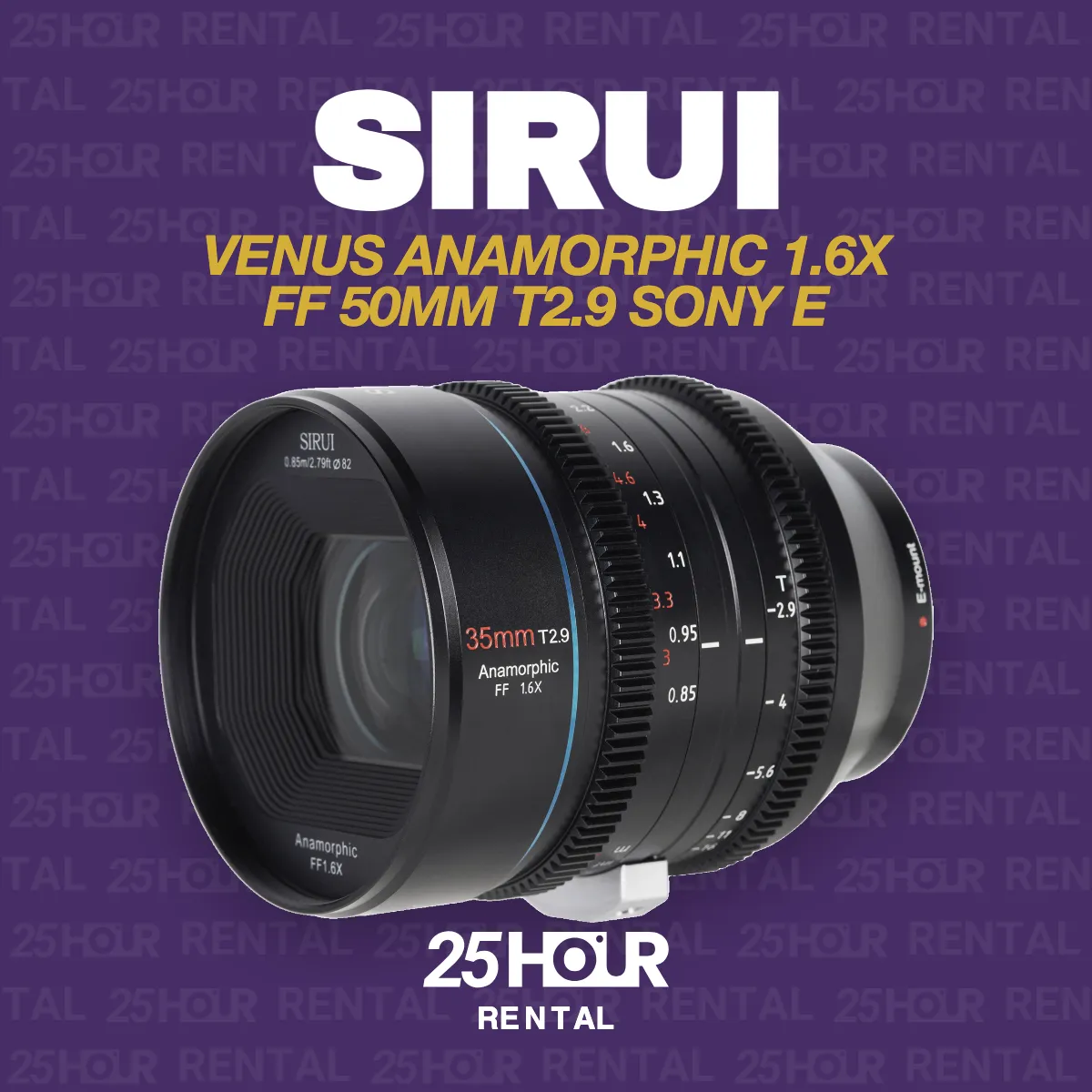 SIRUI VENUS ANAMORPHIC 1,6x - FF 50MM T2.9 SONY E-MOUNT