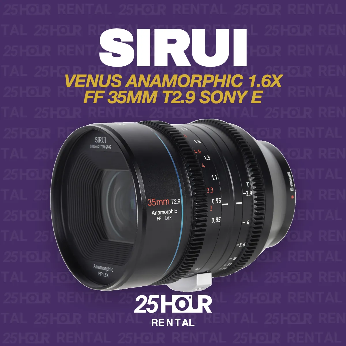 SIRUI VENUS ANAMORPHIC 1,6x - FF 35MM T2.9 SONY E-MOUNT