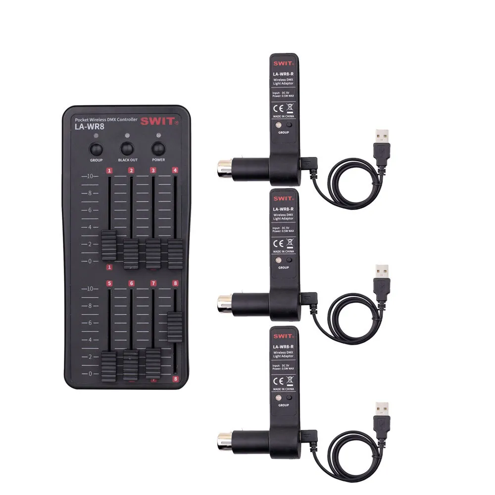 SWIT LA-WR8 8-CH POCKET WIRELESS DMX CONTROLLER KIT 1 TX & 3 RX