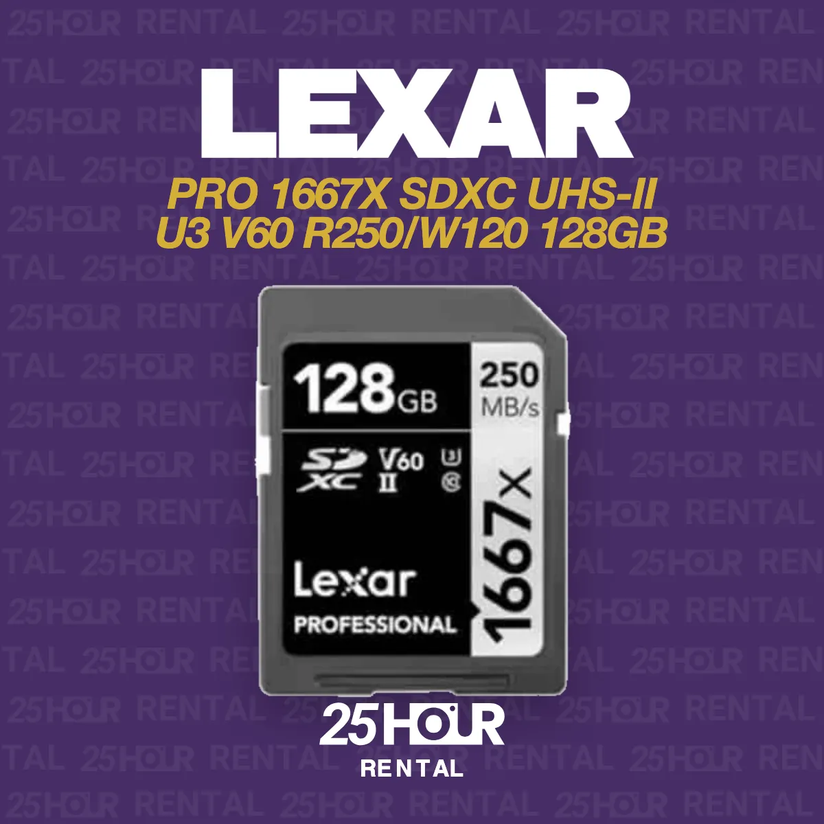 LEXAR PRO 1667X SDXC UHS-II U3 (V60) R250/W120 - 128G