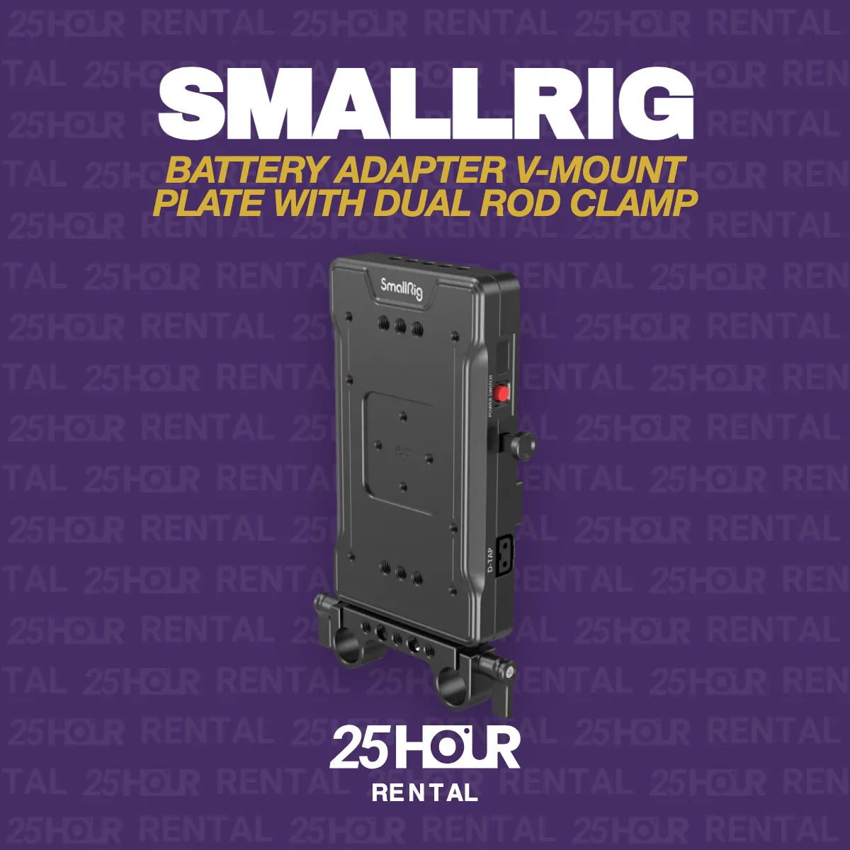 SMALLRIG - Battery Adapter V-Mount Plate - with Dual Rod Clamp