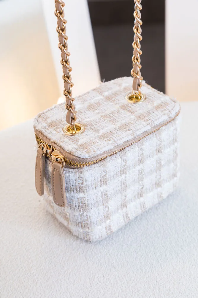 CARTERA MINI ESTILO CHANEL NUDE