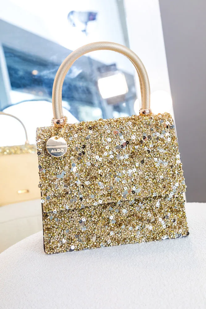 CARTERA GLITTER FULL DORADO