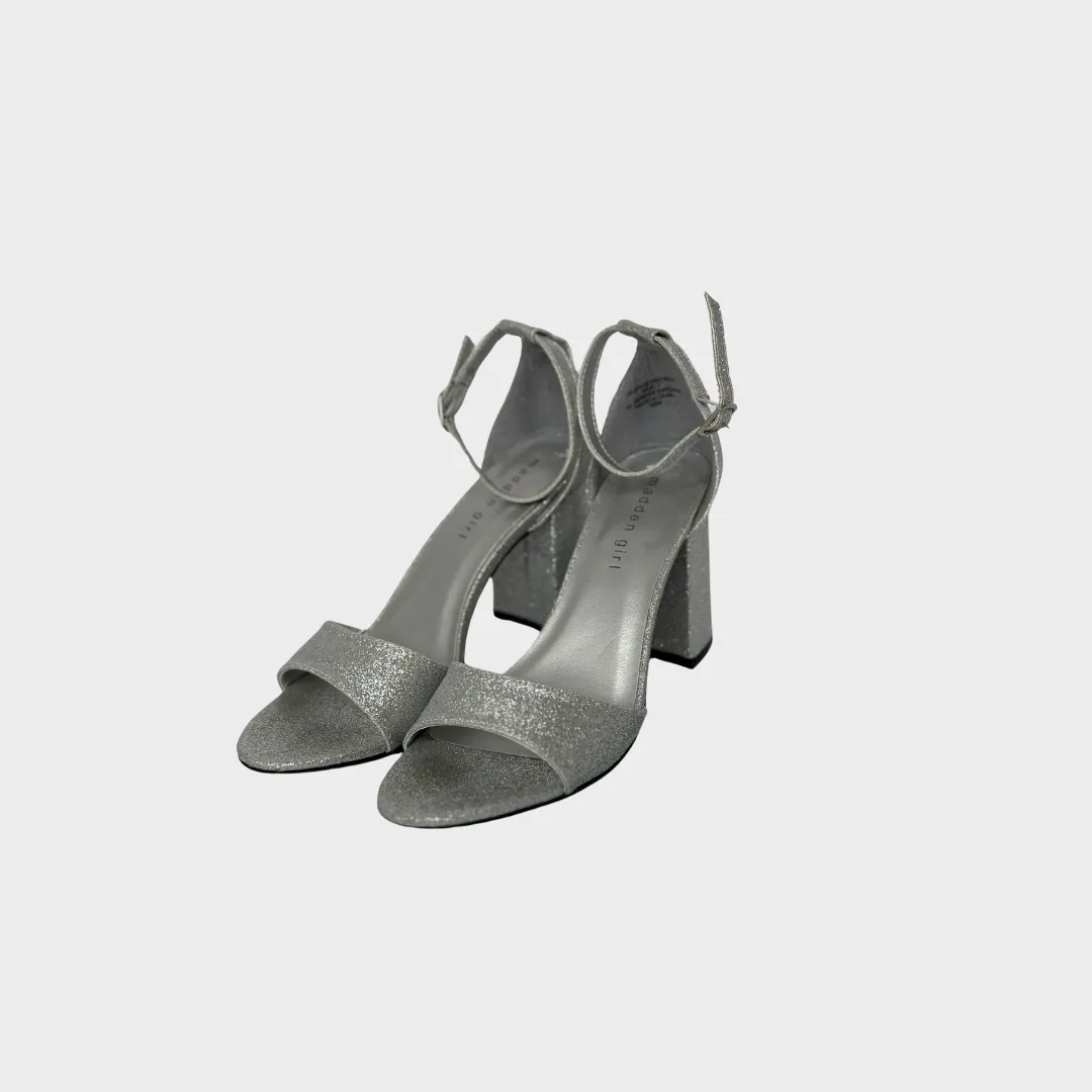 SANDALIAS MADDEN GIRL GLITTER PLATEADAS