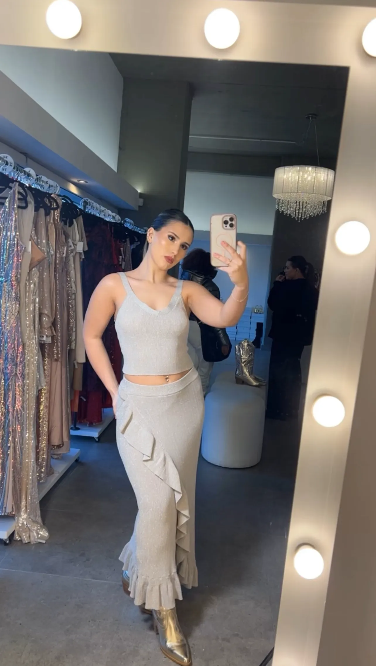 SET POLLERA Y MUSCULOSA HILO