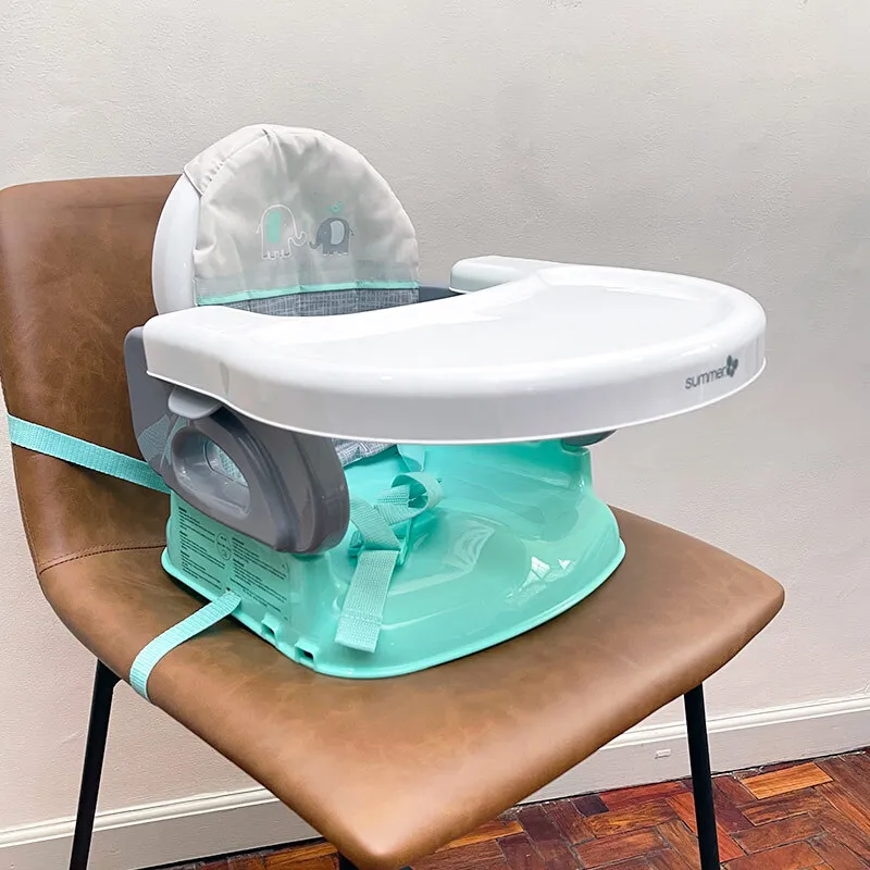 Summer Infant The Deluxe Comfort Folding Booster Seat, Elephant Love