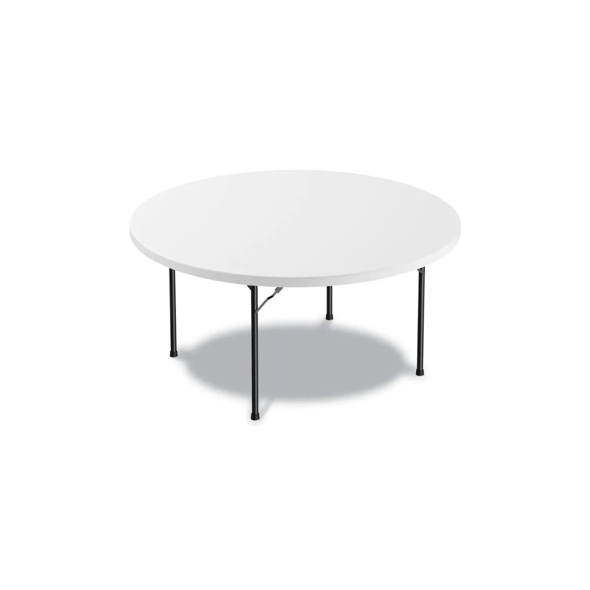 60" Round White Plastic folding tables