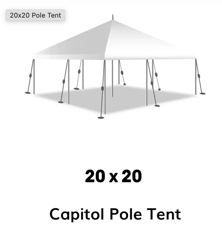 20 x 20 Pole Tent