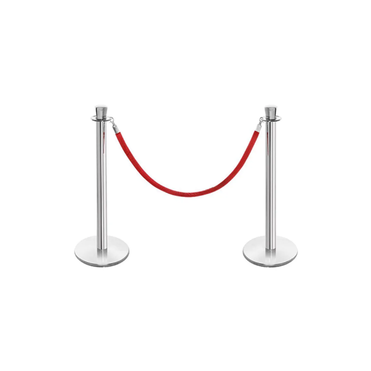 Stachion - chrome with red rope