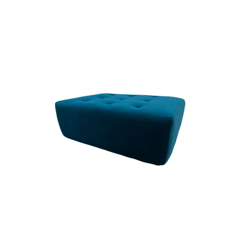 DIMPLE DEEP BUTTON MIDNIGHT BLUE OTTOMAN 