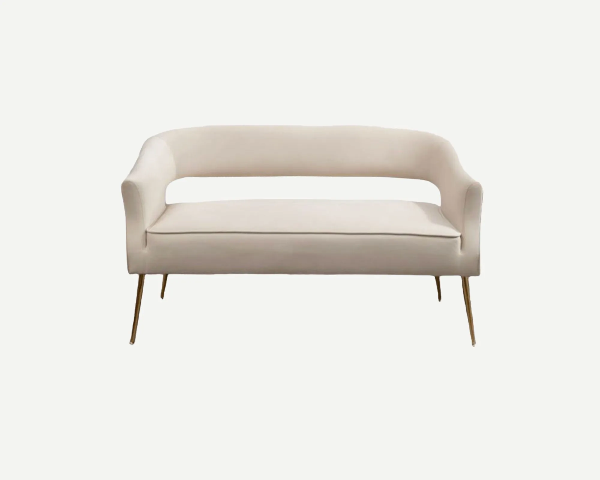 SLEEK CREAM VELVET COUCH