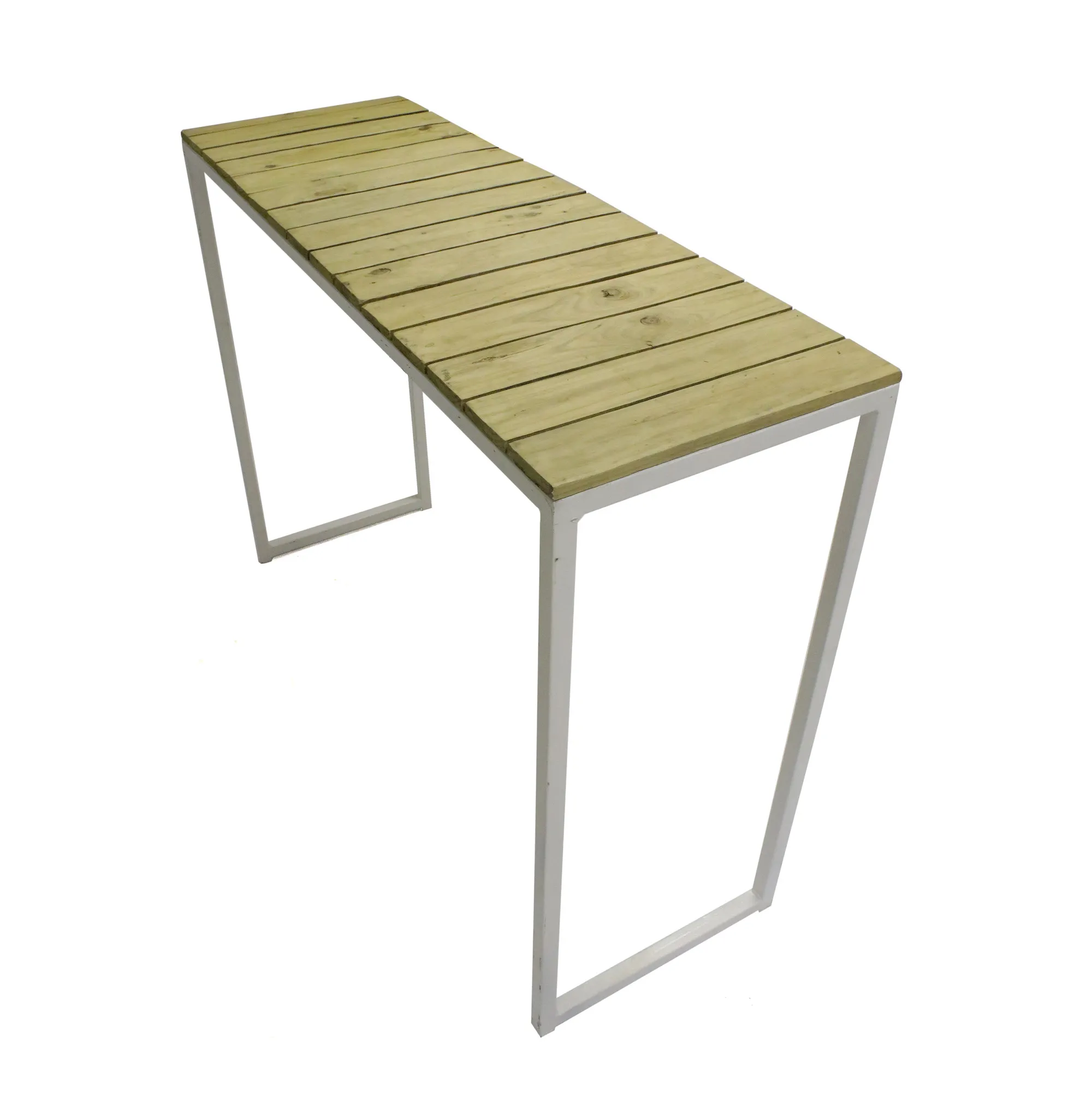 WHITE INDUSTRIAL COCKTAIL TABLE