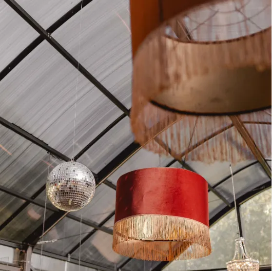 VELVET LAMPSHADES WITH FRINGING