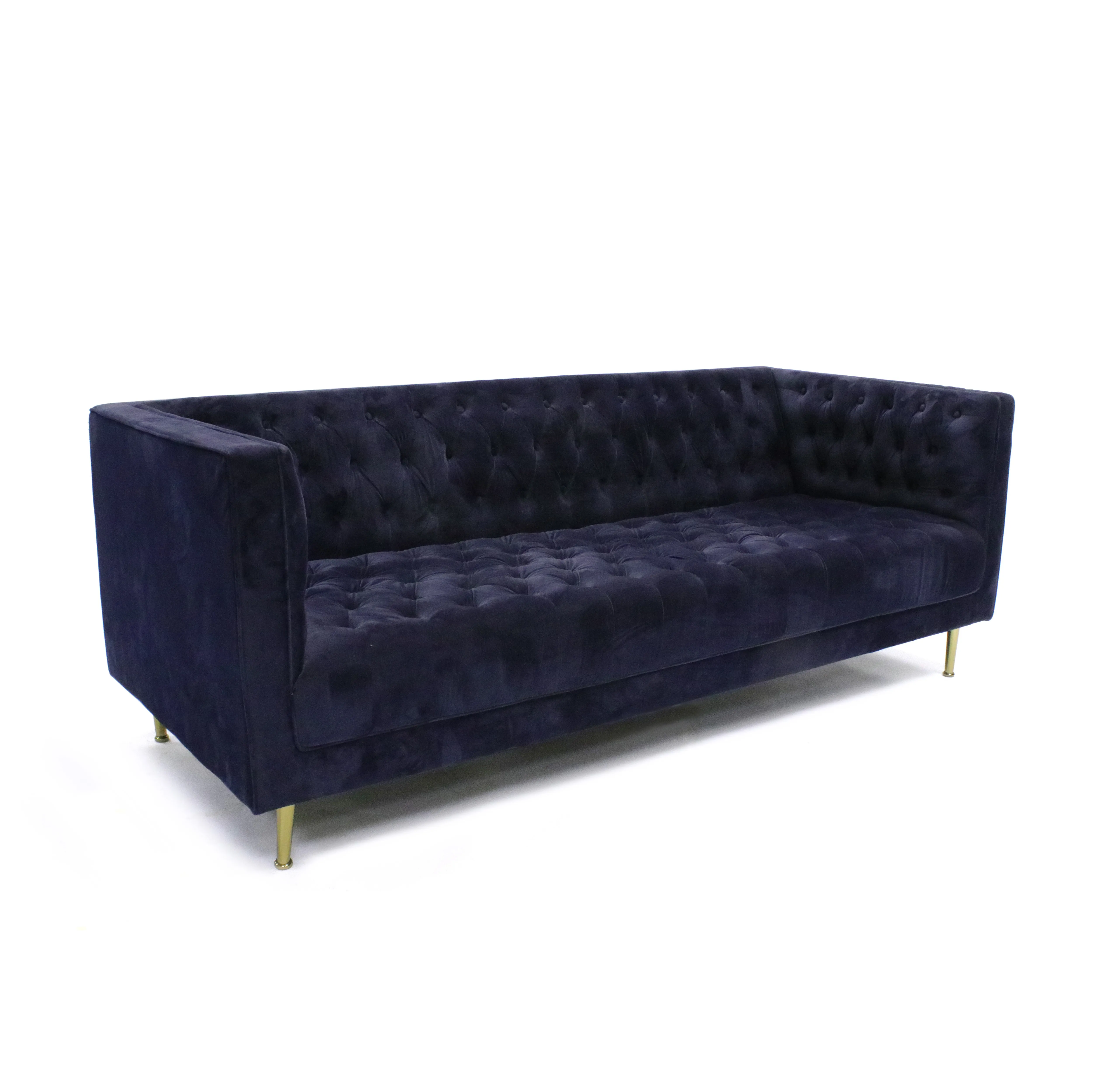 NAVY CHESTERFIELD COUCH 