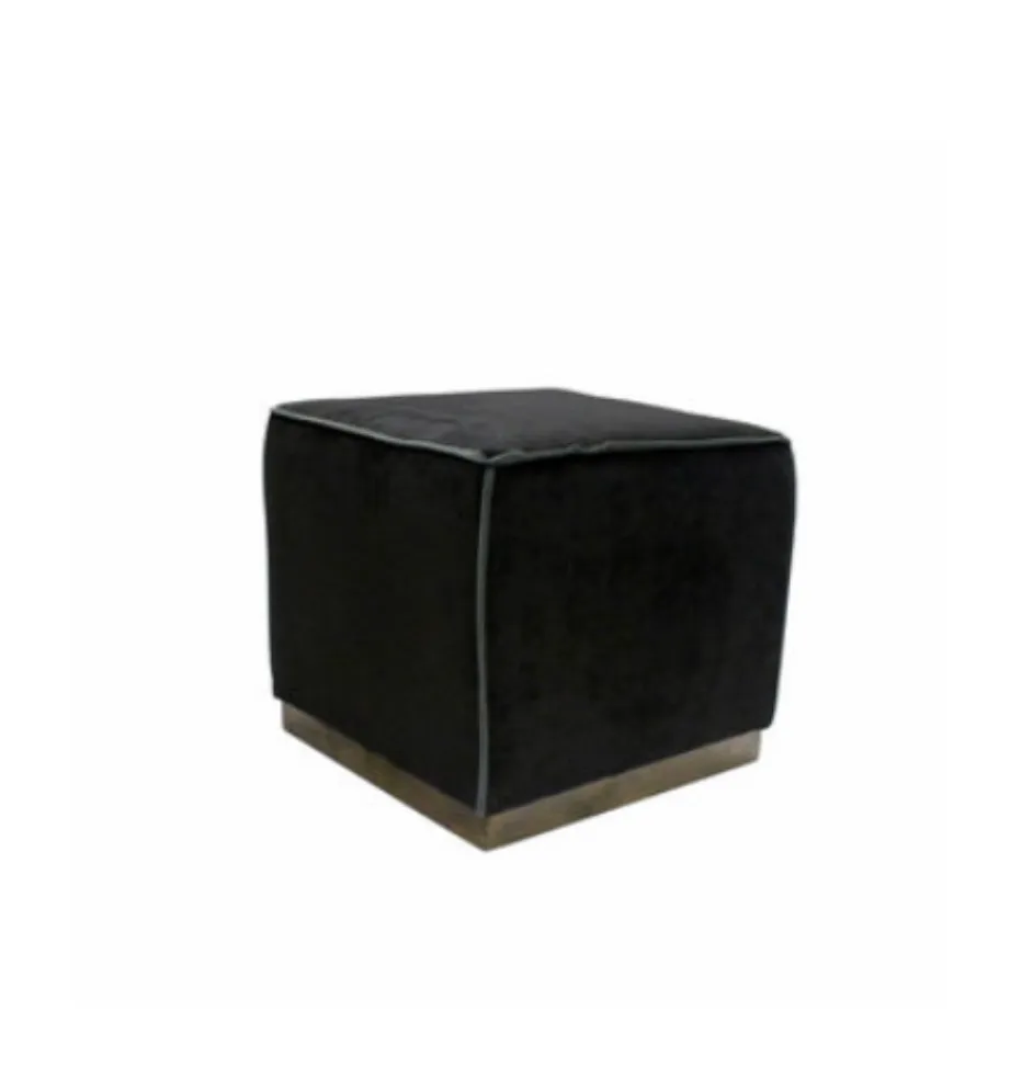 BLACK FRAME OTTOMAN 
