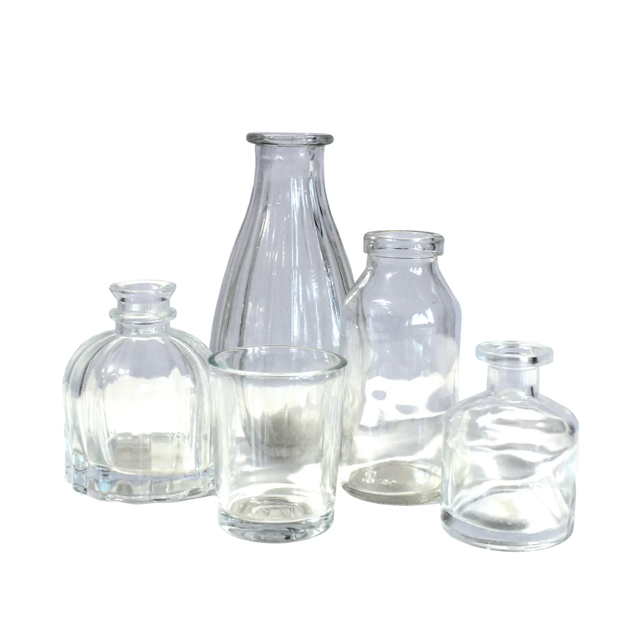 ASSORTED GLASS VASES
