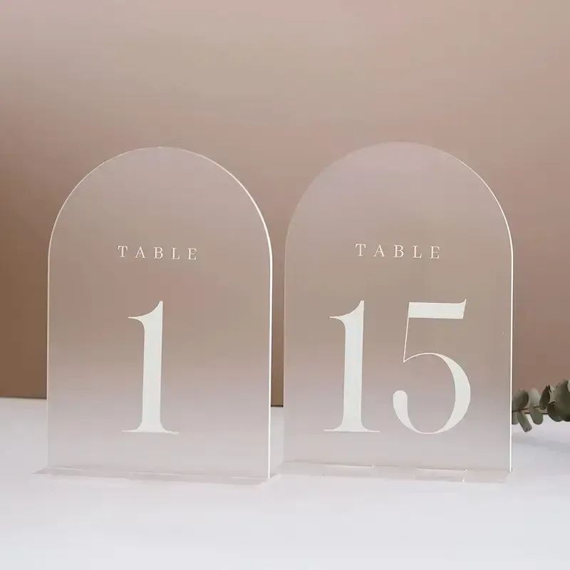 FROSTED TABLE NUMBERS