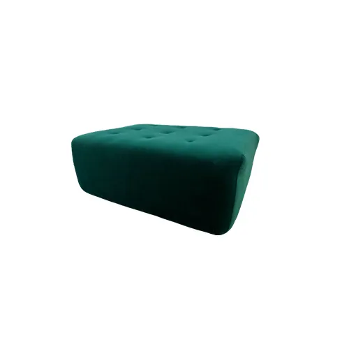 DIMPLE DEEP BUTTON EMERALD GREEN OTTOMAN 
