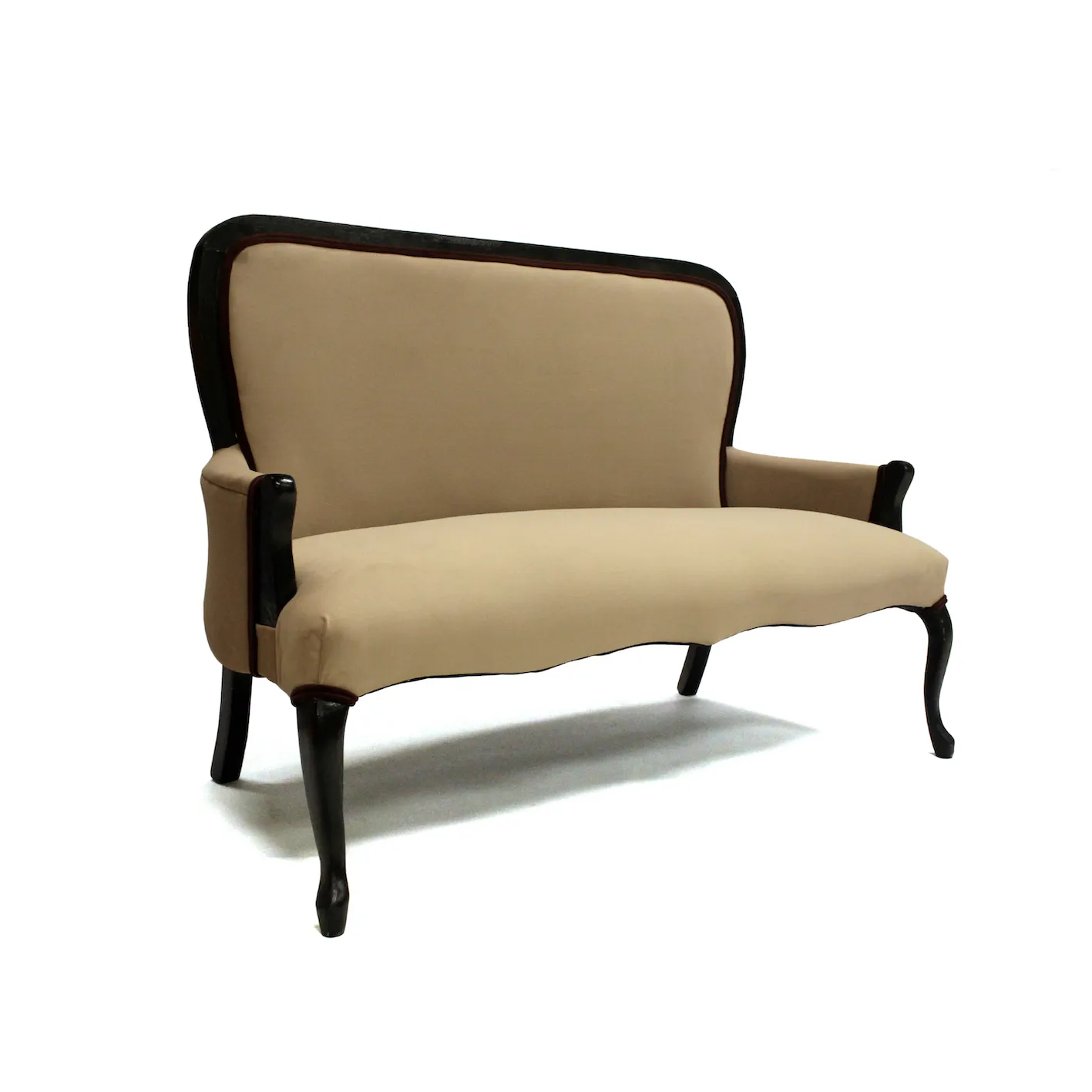 BLUSH, MAROON & BLACK COUCH