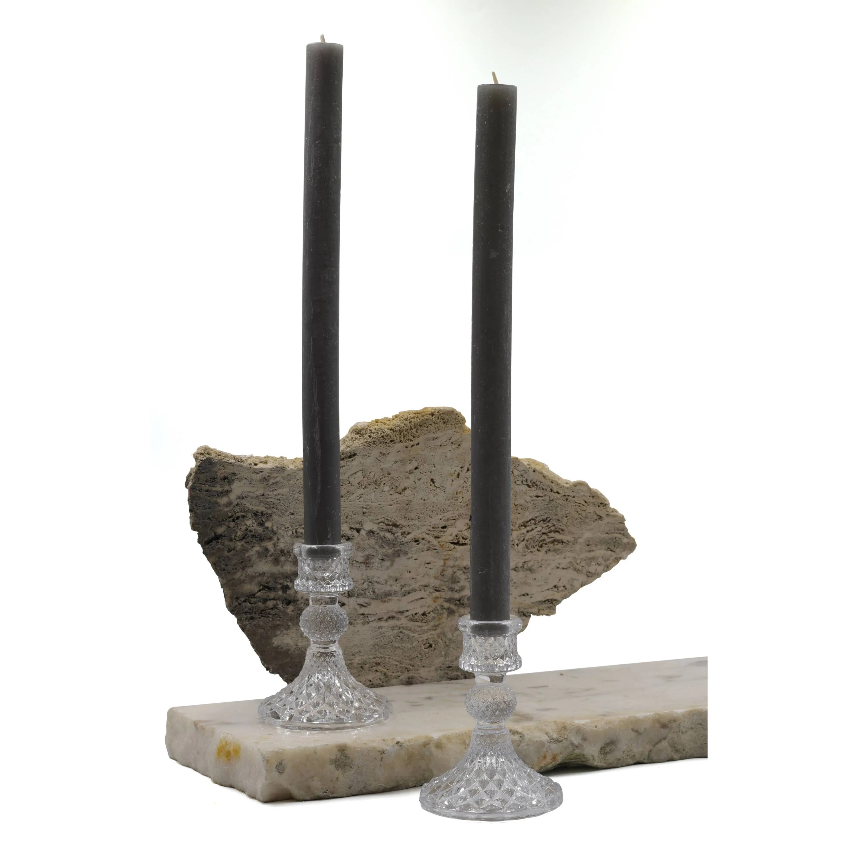 CUT CRYSTAL CANDLE HOLDERS