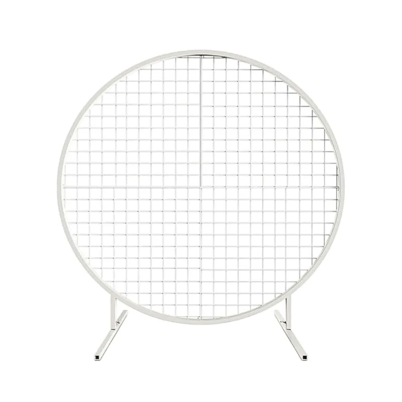 White Round Mesh Stand - 4 Higher