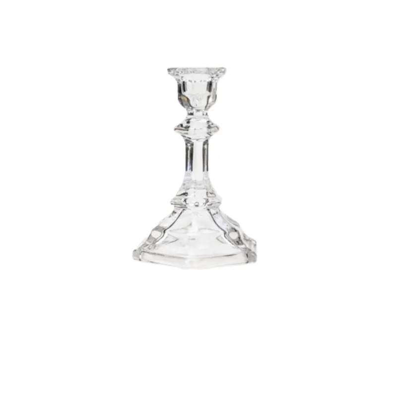 Elegant Glass Candle Holder with LED Candle - Medium