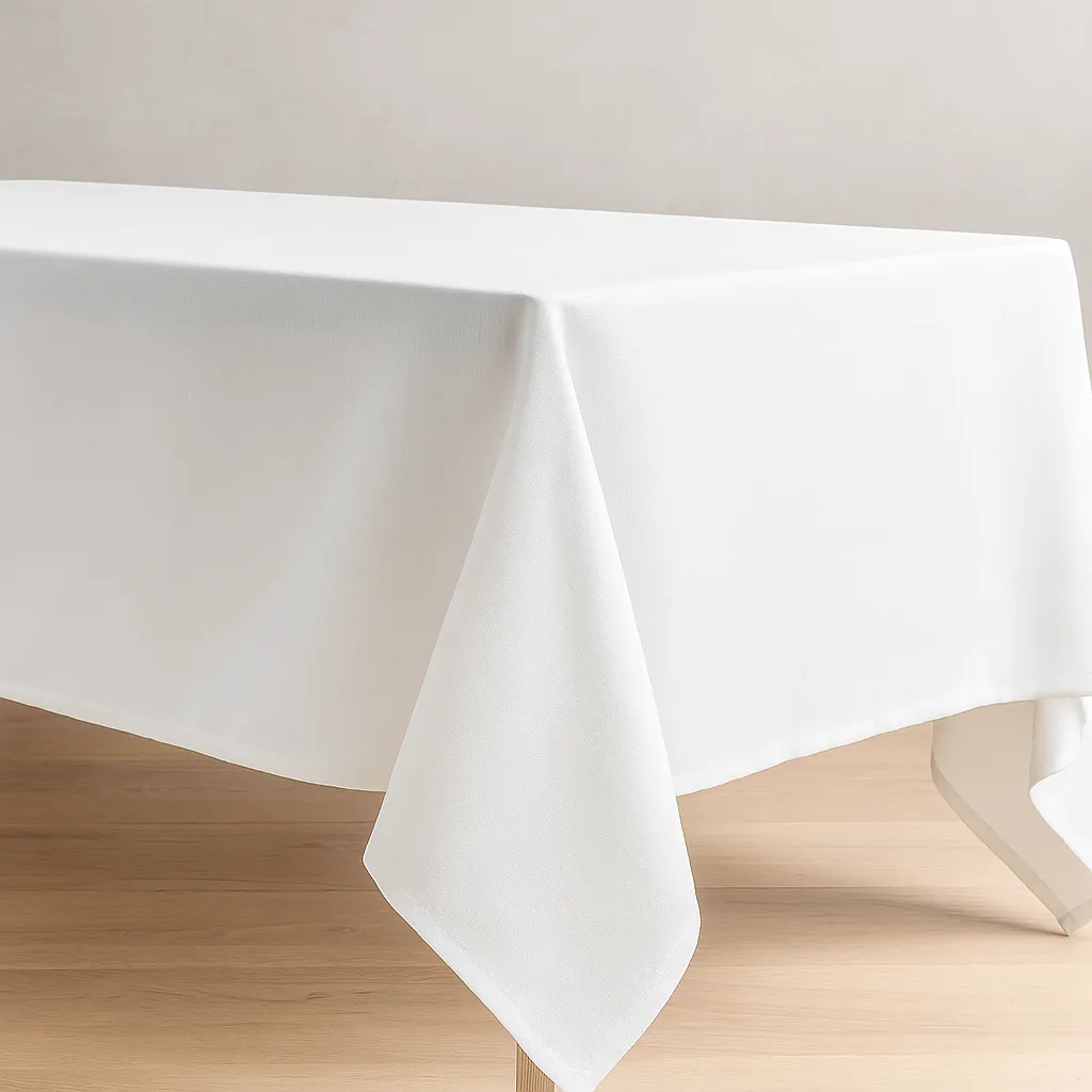 Trestle Table - Tablecloth - White