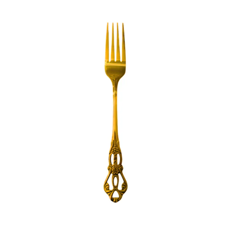 Vintage style gold cutlery - Main Fork